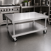 Thumbnail image #2 for Vulcan 49-Inch Wide Stainless Steel Equipment Stand with Undershelf and Casters