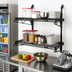 Thumbnail image #2 for Quantum Wall-Mount Cantilever Double Shelf Kit, 42 x 18 Inches, Black Epoxy Antimicrobial Finish