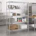Thumbnail image #2 for Redi-Pak 4-Tier Stationary Wire Shelving Unit, 48-Inch W x 24-Inch D x 74-Inch H, Zinc Finish