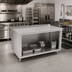 Thumbnail image #2 for John Boos Open Front Cabinet Base Work Table, 84 x 30 Inches, 16-Gauge Stainless Steel Top with 1-1/2-Inch Rear Riser