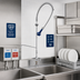 Thumbnail image #2 for T&S Brass EasyInstall Single-Hole Deck-Mount Pre-Rinse Unit with 10-Inch Swing Nozzle and 0.65 GPM Spray Valve