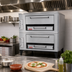 Thumbnail image #2 for Marsal SD-1048 Stacked Double Deck Gas Pizza Oven with Brick Decks