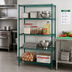 Thumbnail image #2 for Eagle Group Valu-Gard 4-Tier Wire Shelving Starter Unit, 30 x 21 x 74 Inches, Green Epoxy Finish