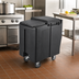 Thumbnail image #3 for Cambro SlidingLid Tall Mobile Ice Caddy, 125 lb. Capacity, Granite Gray