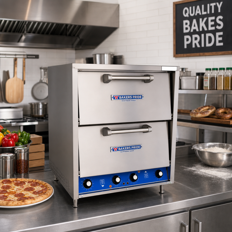 Product image #3 for Bakers Pride HearthBake Series 2-Compartment Countertop Electric Brick-Lined Pizza/Pretzel Oven