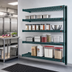 Thumbnail image #2 for Eagle Group Valu-Gard QuadTruss 4-Tier Add-On Wire Shelving Unit, 72W x 24D x 74H, Green Epoxy