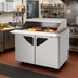 Thumbnail image #2 for Turbo Air Super Deluxe 48 1/4-Inch 2-Section Sandwich/Salad Mega Top Prep Table with Slide-Back Lid, 18-Pan