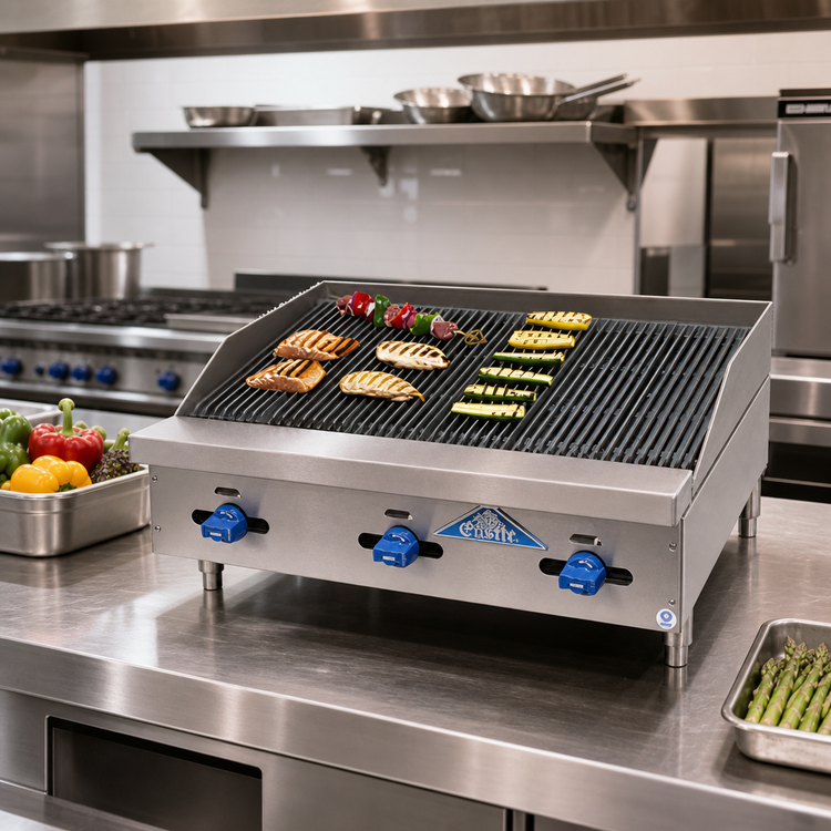 Product image #2 for Comstock-Castle 36-Inch Countertop Gas Lava Rock Char-Broiler
