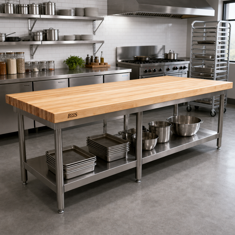 Product image #2 for John Boos Boos Block 72-Inch x 27-Inch Edge Grain Maple Kitchen Countertop, 1-1/2-Inch Thick, Varnique Finish