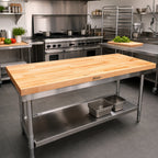 Thumbnail image #2 for John Boos BKSC53O Wood Work Table Top, 60 x 24 x 2-1/4 Inch, Edge Grain, Northern Hard Rock Maple, NSF