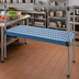 Thumbnail image #2 for QuadPlus 72 x 18 Inch Louvered Blue Polymer Shelf Mat with Wire Quad-Adjust Frame