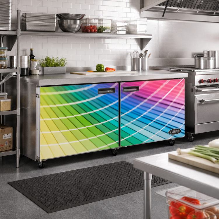 Product image #2 for Krowne Front-Only Vinyl Wrap for 72-Inch Pass-Thru Cooler, 2 Fronts