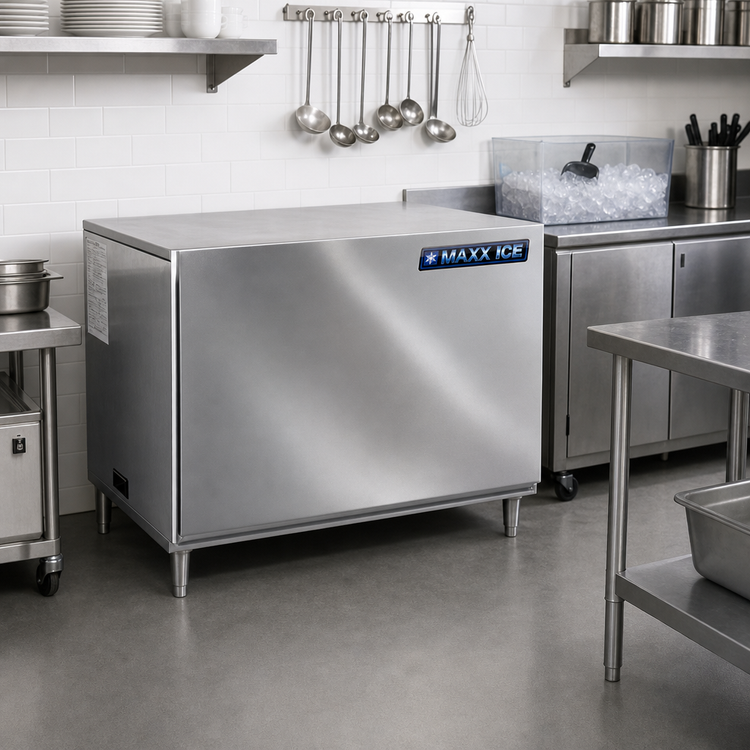 Product image #2 for Maxx Ice MIM1000 Modular Air-Cooled Full Dice Cube Ice Maker, 1000 lb./Day