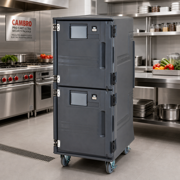Product image #3 for Cambro Pro Cart Ultra Security Package Insulated Ambient/Cold Electric Food Pan Carrier