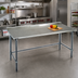 Thumbnail image #2 for Eagle Deluxe Series 108-Inch x 24-Inch Stainless Steel Work Table with Rear Up-Turn and Open Galvanized Base