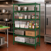 Thumbnail image #2 for Steel Works Stainless Heavy Duty Stationary 5-Tier Wire Shelving Unit, 42 x 24 x 84 Inches, Green Epoxy Coated