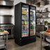 Thumbnail image #2 for Elite Series 26.7 Cu. Ft. Two-Section Reach-In Glass Door Refrigerated Display Merchandiser