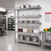 Thumbnail image #2 for Eagle Group 5-Tier Add-On Wire Shelving Unit with QuadTruss, 60 x 21 x 74 Inches, Stainless Steel Finish