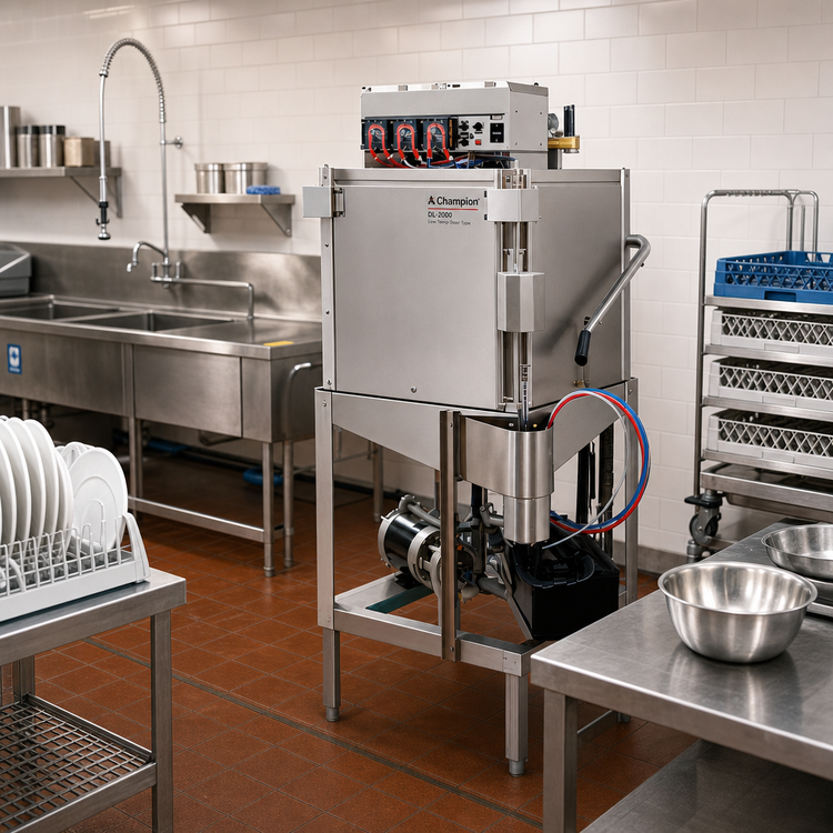 Product image #2 for Champion DL-2000 Low Temperature Door Type Dishwasher