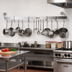 Thumbnail image #2 for John Boos 120-Inch Wall-Mount Single-Bar Stainless Steel Pot Rack with 10 Double Hooks