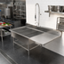 Thumbnail image #2 for John Boos Pro-Bowl 3-Compartment Platter Sink with Right Drainboard, 14-Gauge 300-Series Stainless Steel