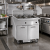 Thumbnail image #2 for Imperial Electric Floor Model Fryer with Built-In Space Saver Filter System, 3 x 50 lb. Tanks