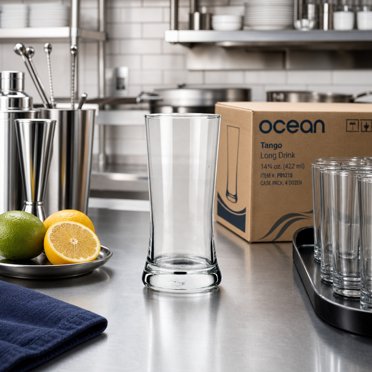 Product image #3 for Ocean Tango Clear Glass Long Drink Glass, 14-1/4 oz., Case of 4 Dozen