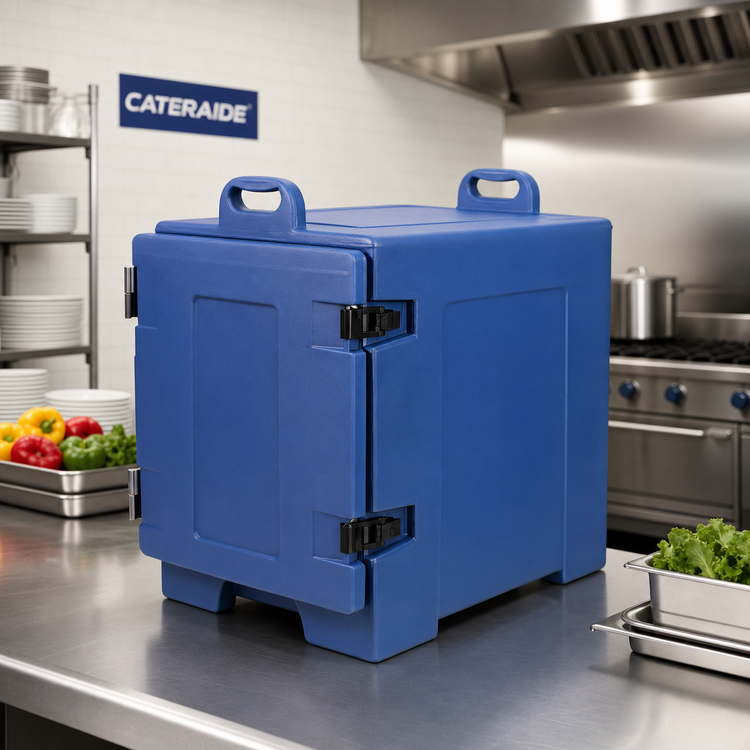 Product image #2 for Cateraide Insulated Front-Loading 5-Pan Food Pan Carrier, Blue
