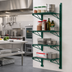 Thumbnail image #2 for Valu-Gard Green Epoxy Adjustable Post Wire Wall Mount Prepackaged End Unit for 14-Inch Shelves, 63-Inch Posts