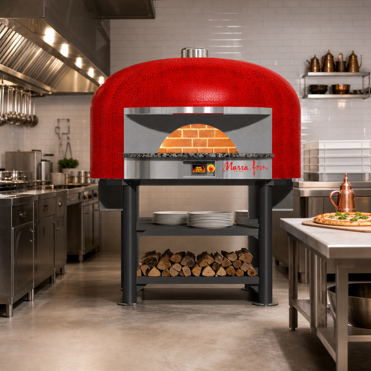 Product image #2 for Marra Forni Neapolitan NP165G Round Gas-Fired Brick Deck Pizza Oven with Stand