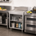 Thumbnail image #2 for Advance Tabco Underbar Basics 36-Inch Stainless Steel Drainboard with Open Cabinet Base and Mid-Shelf