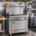 Thumbnail image #2 for Southbend S-Series 36-Inch Gas Restaurant Range with 2 Open Burners, 24-Inch Griddle, Cabinet Base, and Backriser Hi-Shelf