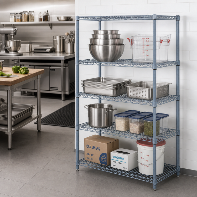 Product image #2 for Quantum 48"W x 24"D x 54"H Wire Shelving Starter Kit