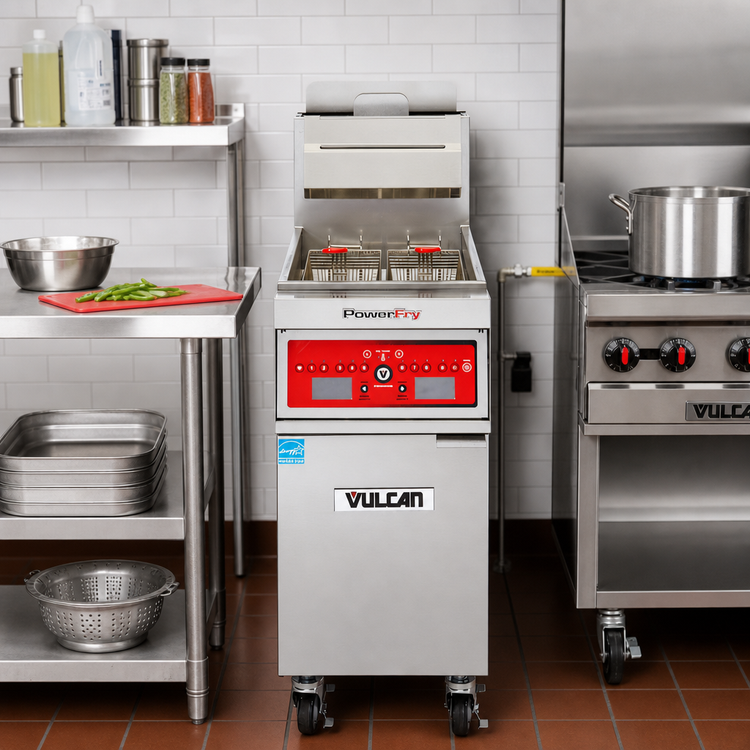 Product image #3 for Vulcan PowerFry5 High-Efficiency Free-Standing Gas Fryer, 21-Inch Wide, 65-70 lb Capacity
