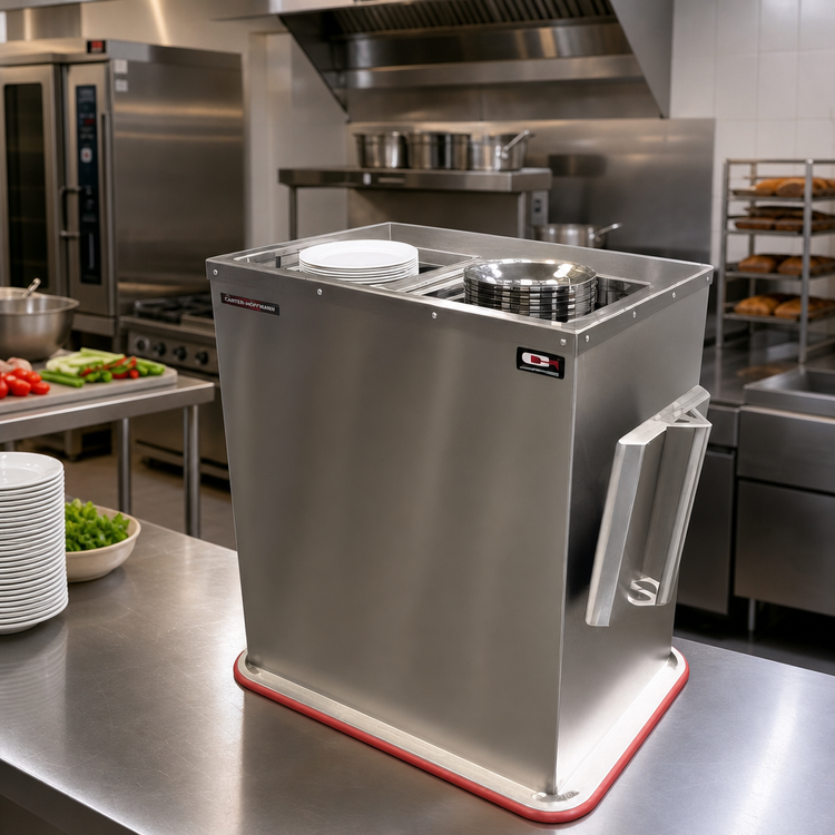 Product image #2 for Carter-Hoffmann Heated Combination Plate and Base Heater, 2-Silo Enclosed Cabinet, 208V