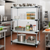 Thumbnail image #2 for Quantum 4-Shelf Solid Shelving Starter Kit, 72 x 24 x 54 Inches, Galvanized Steel Shelves with Chrome Posts