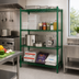 Thumbnail image #2 for Heavy Duty 4-Tier Stationary Wire Shelving Unit, 48 x 21 x 74 Inches, Green Epoxy Coated