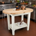 Thumbnail image #3 for John Boos Boos Block Elliptical C-Table, 72 x 30 x 35 Inch, 1-1/2 Inch Maple Butcher Block Top