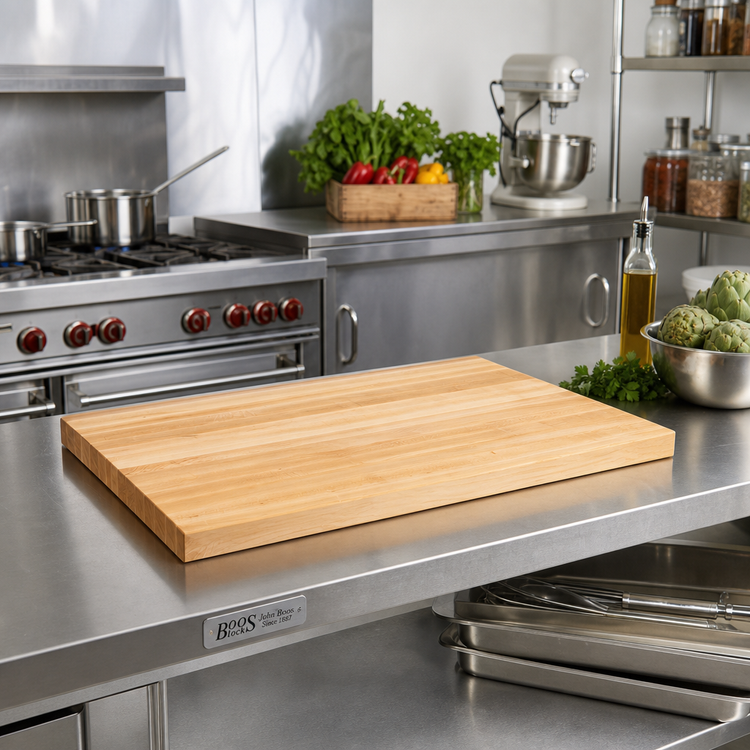 Product image #2 for John Boos Boos Block Edge Grain Maple Kitchen Countertop, 12 x 25 x 1-1/2 Inch, Varnique Finish