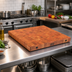 Thumbnail image #2 for Boos Block End Grain American Cherry Island Countertop, 30 x 25 x 4 Inches, Cream with Beeswax Finish