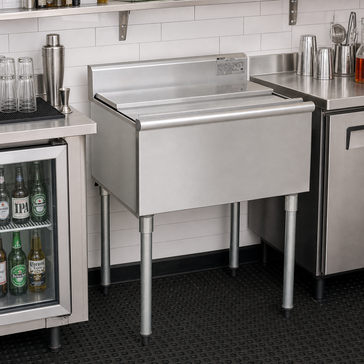 Product image #2 for Eagle Group 1800 Series B36IC-18 Underbar Ice Chest Unit, 36-Inch W x 20-Inch D, 8-Inch Deep, 59 lb Capacity