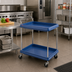 Thumbnail image #2 for Metro Deep Ledge 2-Tier Polymer Utility Bus Cart with Open Base, 38.75