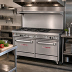 Thumbnail image #2 for Southbend (Middleby) Ultimate 4607DC-2T 60-Inch Gas Range with 4 Open Burners, 24-Inch Griddle, Standard Oven & Cabinet Base