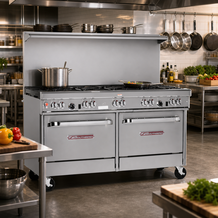 Product image #2 for Southbend Ultimate 60-Inch Gas Restaurant Range with 9 Burners and 2 Standard Ovens