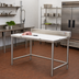 Thumbnail image #2 for Eagle Group Boning Table with Poly Top, 96-Inch x 24-Inch, Stainless Steel Tubular Base