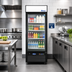 Thumbnail image #2 for Atosa MCF8722GR One-Section Glass Door Merchandiser Refrigerator, 19.4 Cu. Ft., Black Exterior