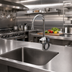 Thumbnail image #2 for ChekPoint Electronic Touchless Deck-Mount Faucet with 120X Rigid Gooseneck Spout