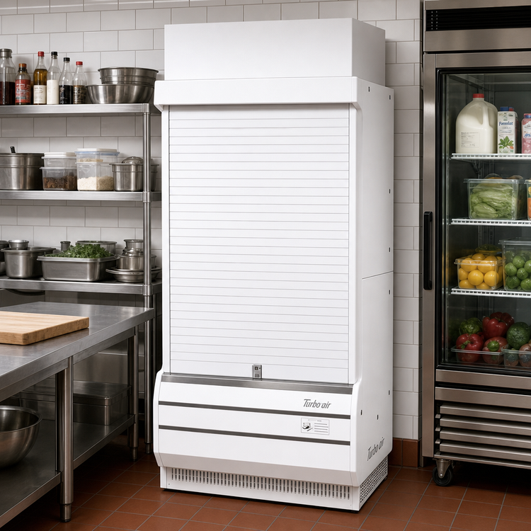 Product image #2 for Turbo Air SCM-50W Locking White Hard Plastic Security Cover for TOM-50W-N