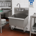 Thumbnail image #2 for Advance Tabco Wall Mounted 304 Stainless Steel Service Sink with Faucet and 18 x 14 x 12-Inch Bowl