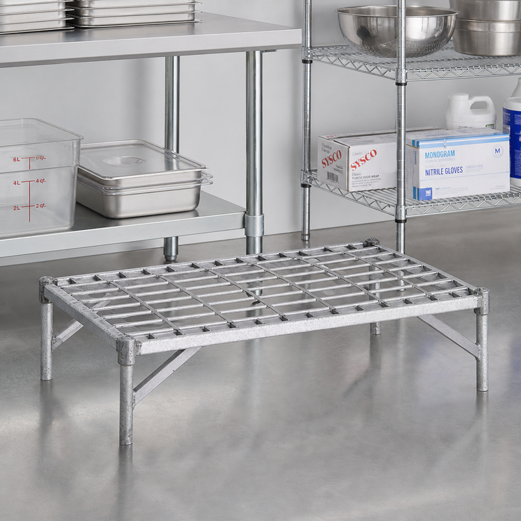 Product image #2 for Metro Super Erecta 36" x 24" Dunnage Rack with Lift-Off Mat, Metroseal 3, 14-1/2" High, 1600 lb Capacity